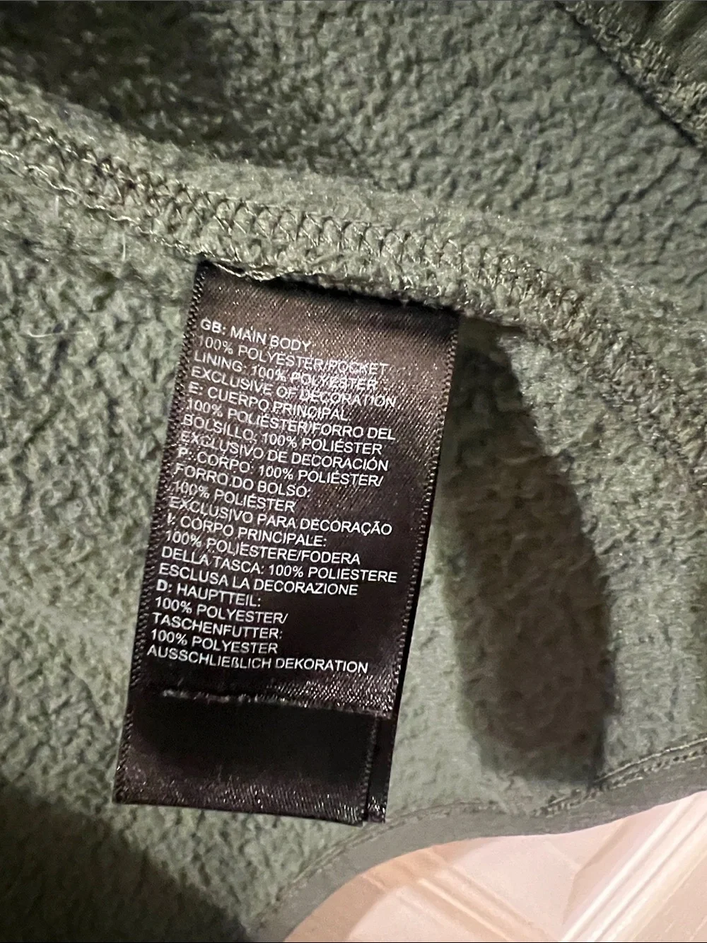 The North Face Olive Green Sherpa Fleece Jacket